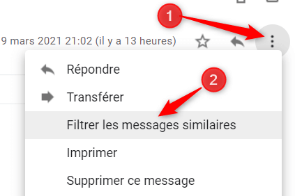 filtrer les messages similaires dans gmail