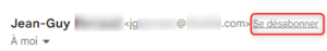 Lien haut se désabonner gmail